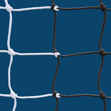 Soccer Goal Replacement Nets (4-3/4 in. Sq. - 4mm Braided Mesh) (8 ft.H x 24 ft.W x 6 1/2 ft.B x 7 1/2 ft.D) (White/Black)